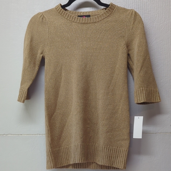 Iz Byer Gold Crew Neck Sweater - Picture 1 of 5